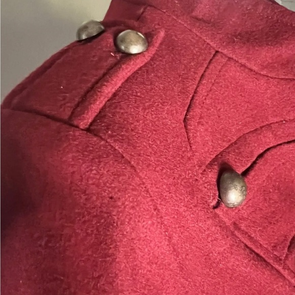Steve Madden Military Coat Red - Picture 6 of 10